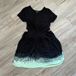 Stylestalker Black and Green Gradient Mini Dress